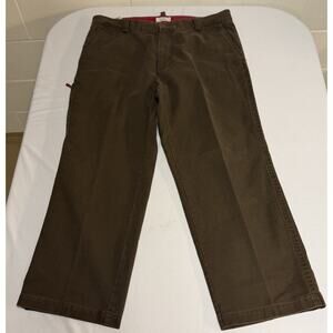 Vintage Dockers Dark Brown Men Relaxed Fit Pants Sz 38 Straight Leg Y2K Casual